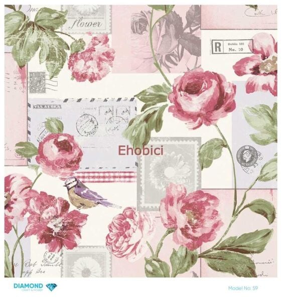 Diamond Pirinç Dekopaj Kağıdı - 059 - 30x30