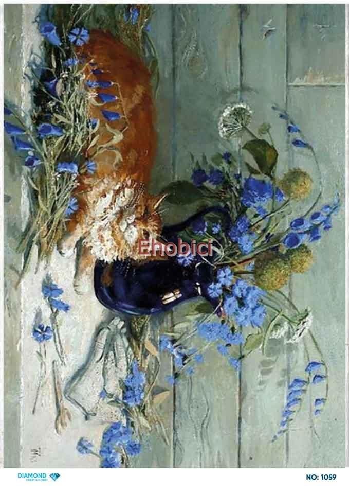 Diamond Pirinç Dekopaj Kağıdı - 1059