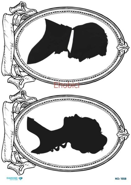 Diamond Pirinç Dekopaj Kağıdı - 1558