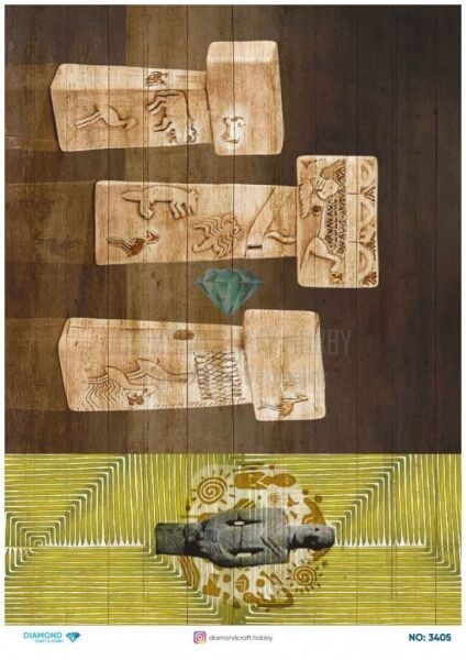 Diamond Pirinç Dekopaj Kağıdı - 3405