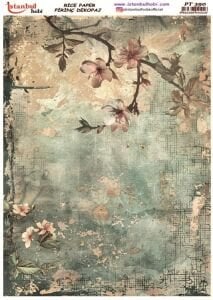Pirinç Dekopaj Kağıdı 30x42cm PT-390 Çiçekler