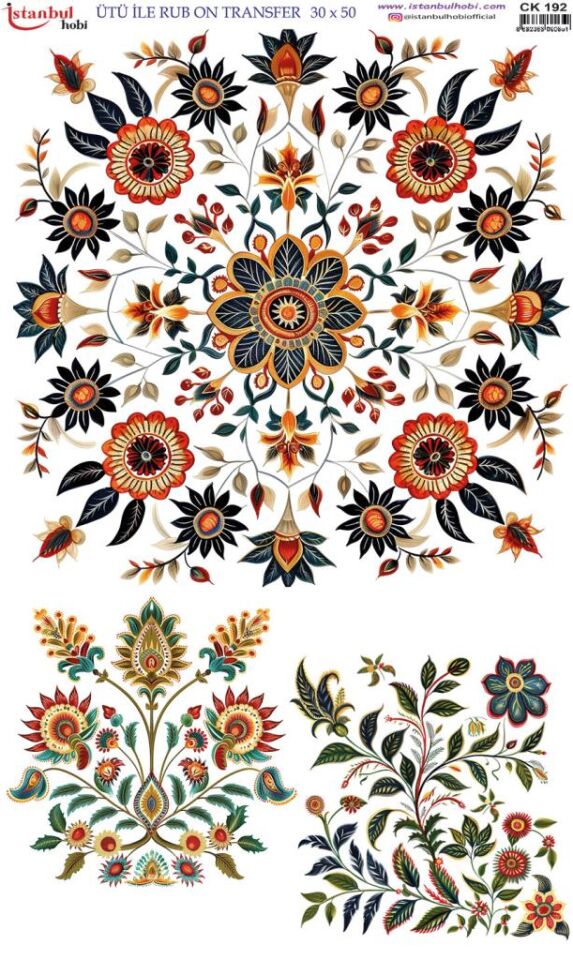 Ütü İle Rub On Transfer Kağıdı 30x50cm CK192