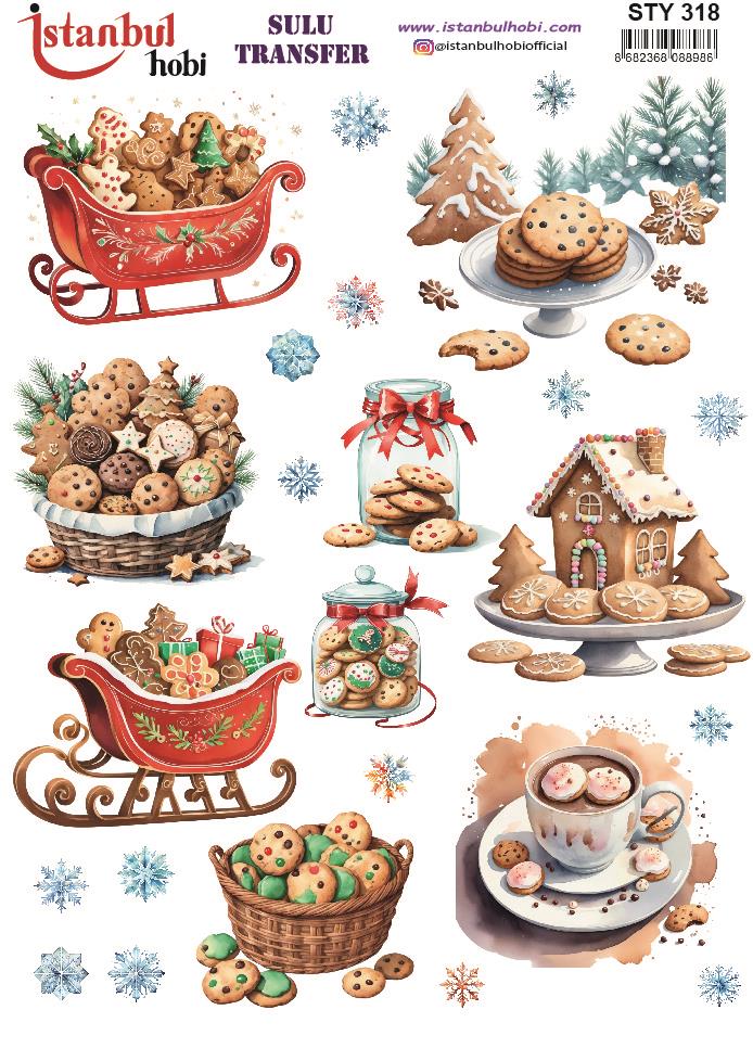 Yılbaşı Sulu Transfer 25x35cm STY318