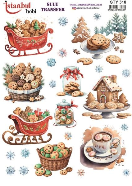 Yılbaşı Sulu Transfer 25x35cm STY318