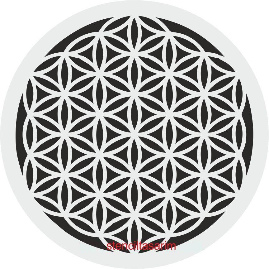 Yuvarlak Desenler Stencil Şablon (30x30) YU-053