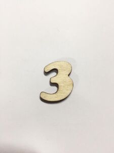 2,5cm Ahşap Harf ve Rakamlar - 3