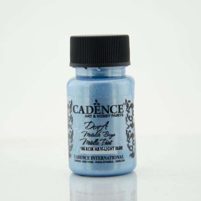 Cadence Dora Metalik Boya 186 Açık Mavi 50ML