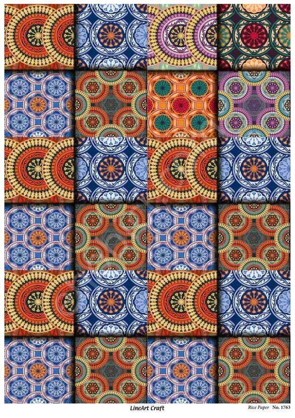 Lineart Pirinç Dekopaj Kağıdı Model - 1763