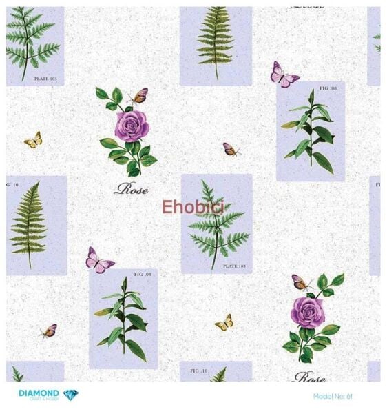 Diamond Pirinç Dekopaj Kağıdı - 061 - 30x30