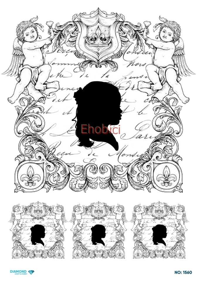 Diamond Pirinç Dekopaj Kağıdı - 1560