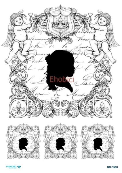 Diamond Pirinç Dekopaj Kağıdı - 1560