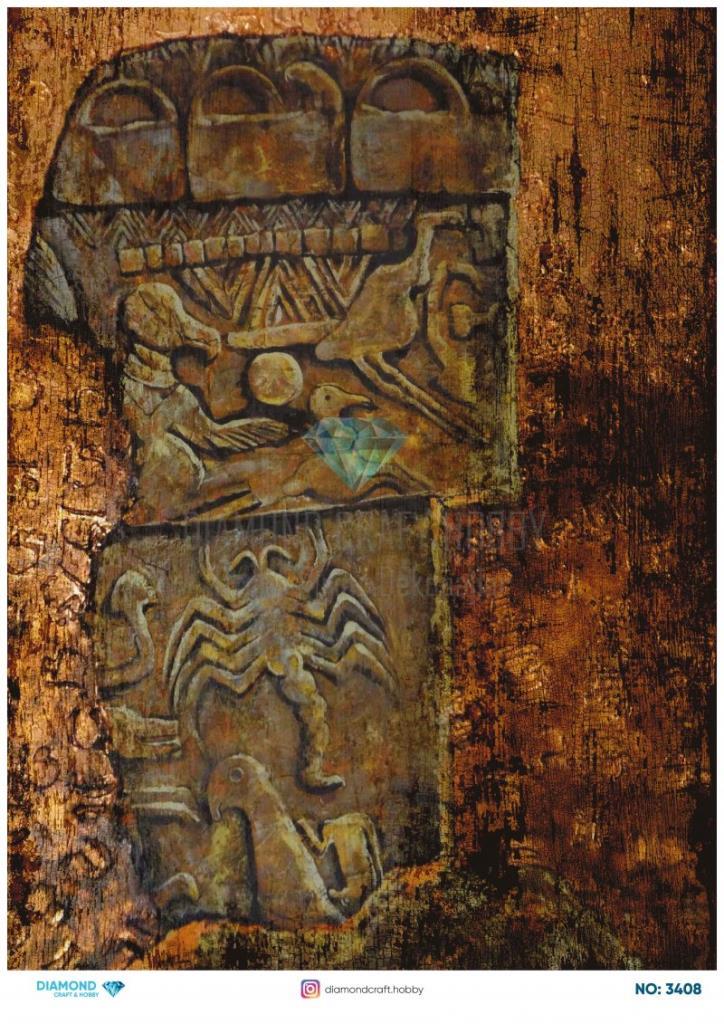 Diamond Pirinç Dekopaj Kağıdı - 3408