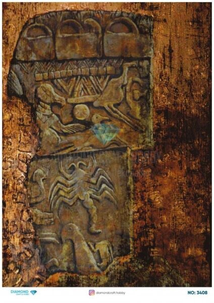 Diamond Pirinç Dekopaj Kağıdı - 3408