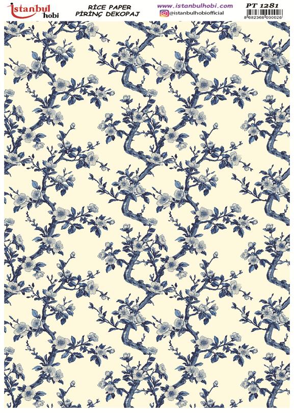 Pirinç Dekopaj Kağıdı 30x42cm PT-1281 Çiçekler