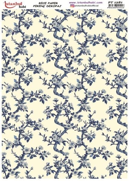Pirinç Dekopaj Kağıdı 30x42cm PT-1281 Çiçekler