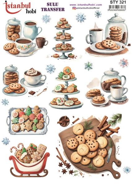 Yılbaşı Sulu Transfer 25x35cm STY321