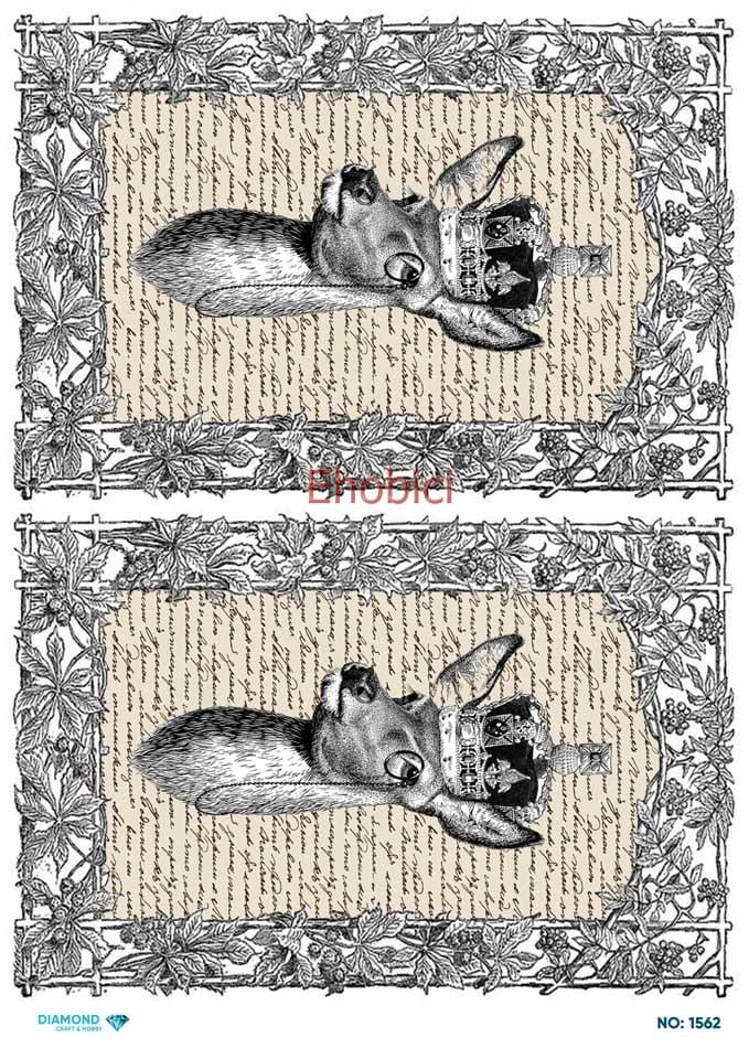 Diamond Pirinç Dekopaj Kağıdı - 1562