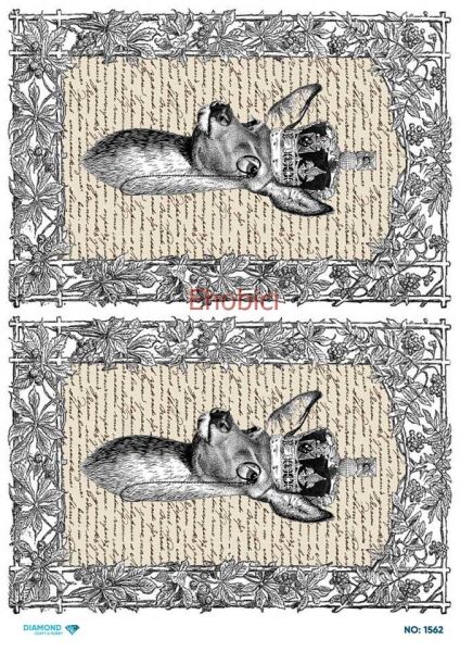 Diamond Pirinç Dekopaj Kağıdı - 1562