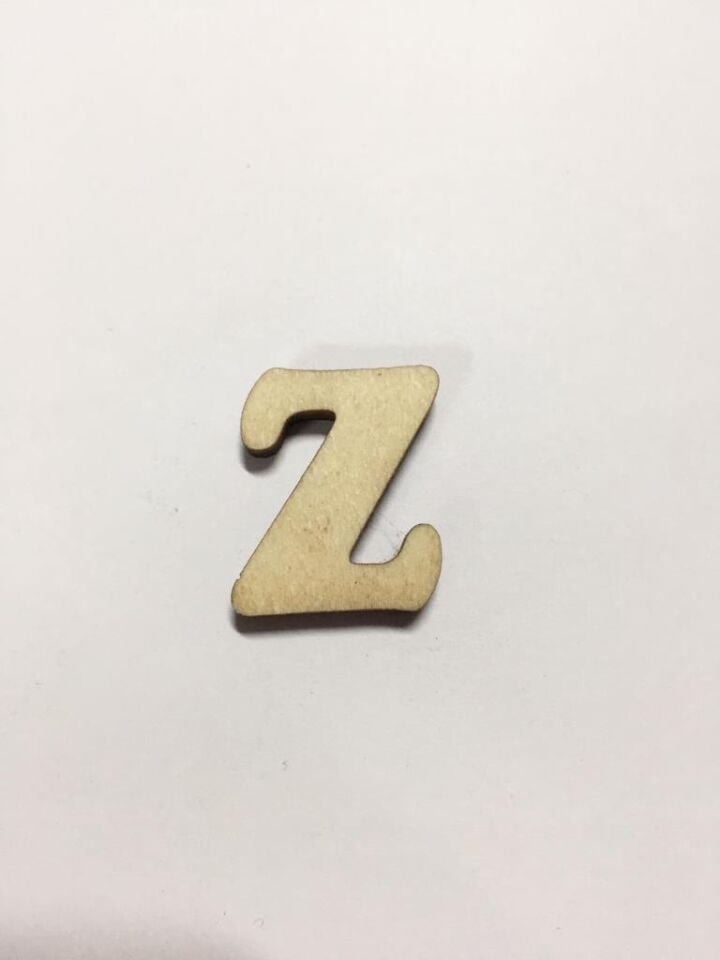 2,5cm Ahşap Harf ve Rakamlar - Z