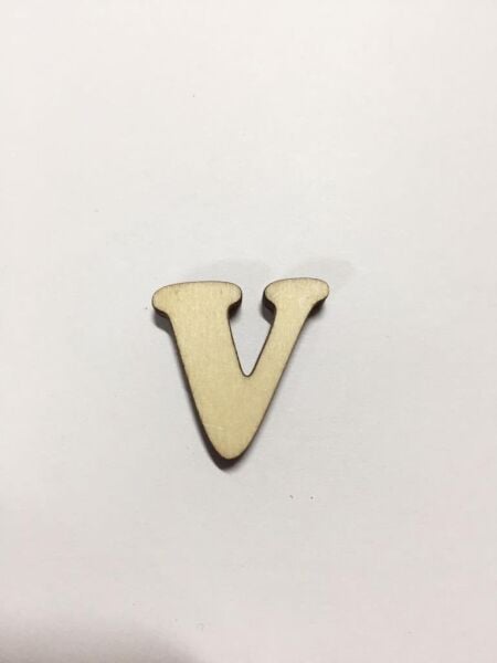 2,5cm Ahşap Harf ve Rakamlar - V