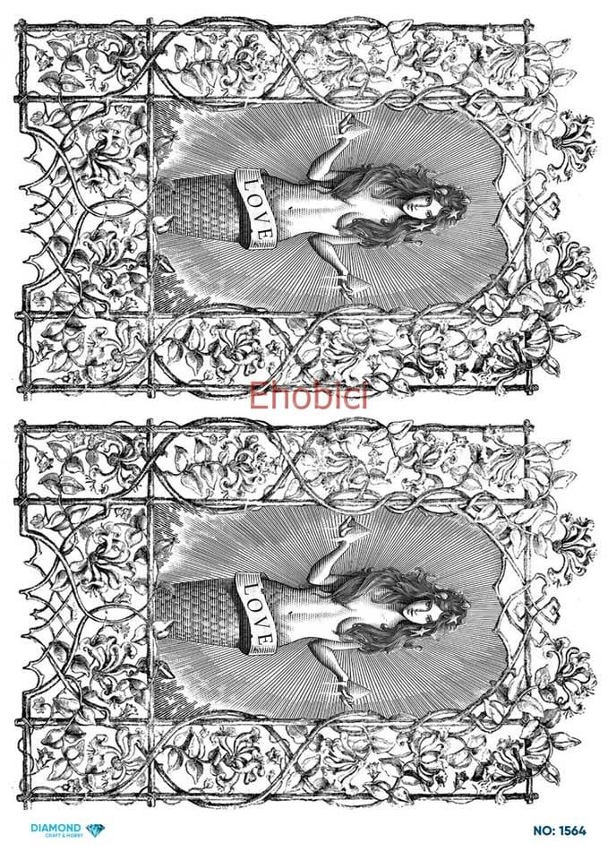 Diamond Pirinç Dekopaj Kağıdı - 1564