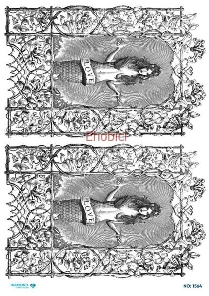 Diamond Pirinç Dekopaj Kağıdı - 1564