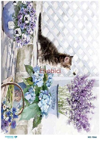 Diamond Pirinç Dekopaj Kağıdı - 1066