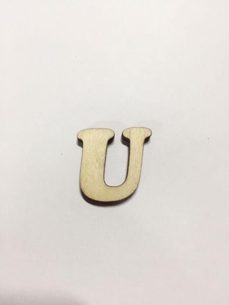 2,5cm Ahşap Harf ve Rakamlar - U