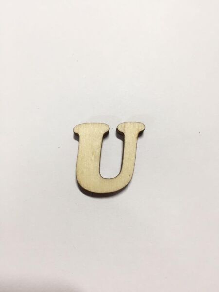 2,5cm Ahşap Harf ve Rakamlar - U