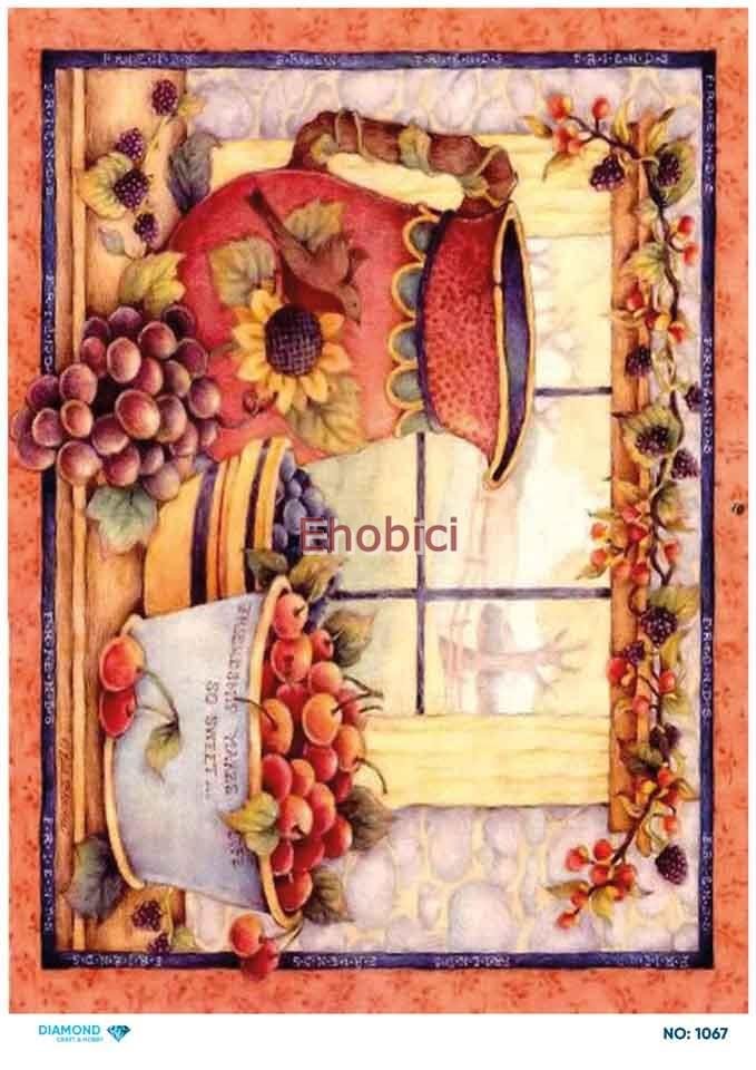 Diamond Pirinç Dekopaj Kağıdı - 1067