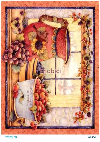 Diamond Pirinç Dekopaj Kağıdı - 1067