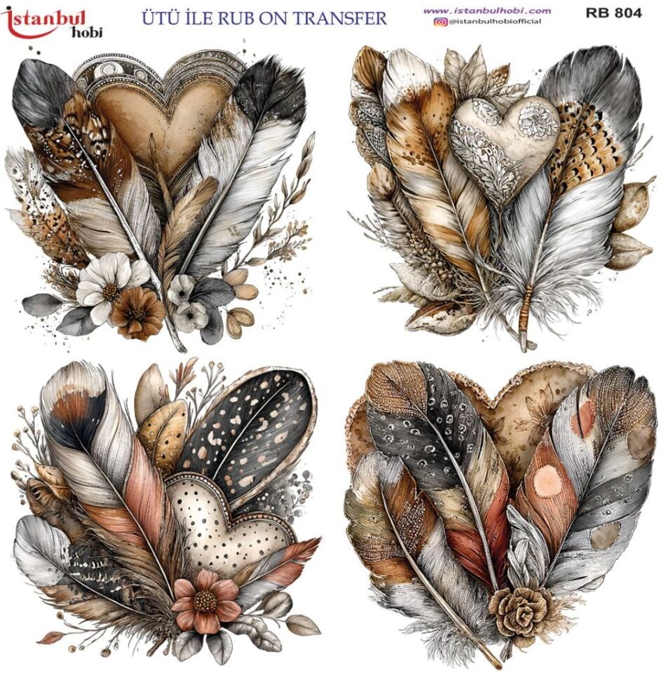 Ütü ile Rub On Transfer Kağıdı 30x30cm RB-804