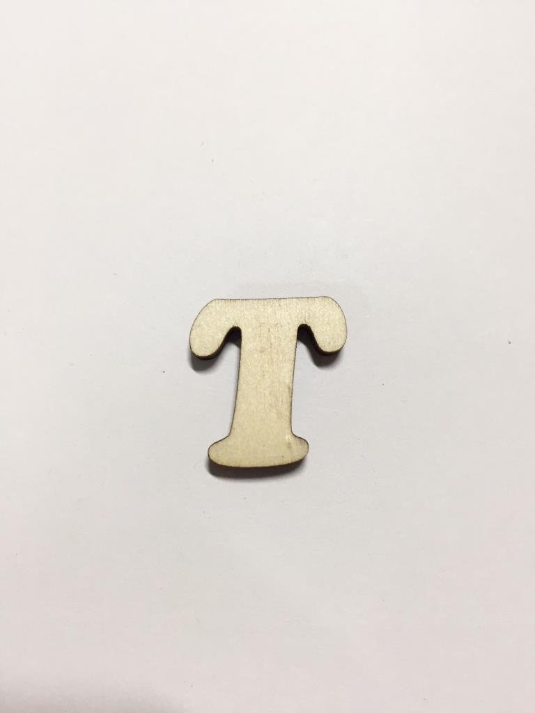 2,5cm Ahşap Harf ve Rakamlar - T