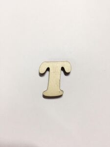 2,5cm Ahşap Harf ve Rakamlar - T