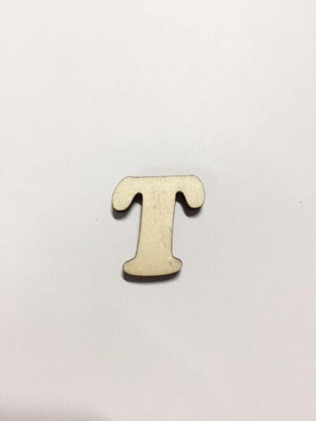 2,5cm Ahşap Harf ve Rakamlar - T