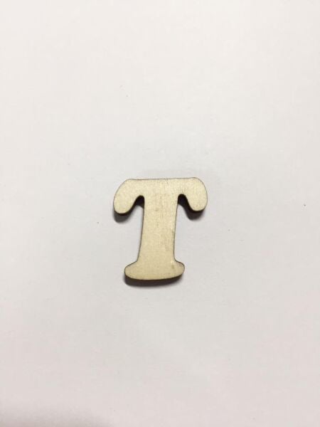 2,5cm Ahşap Harf ve Rakamlar - T