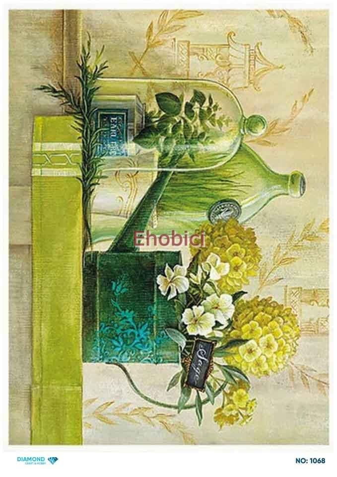 Diamond Pirinç Dekopaj Kağıdı - 1068