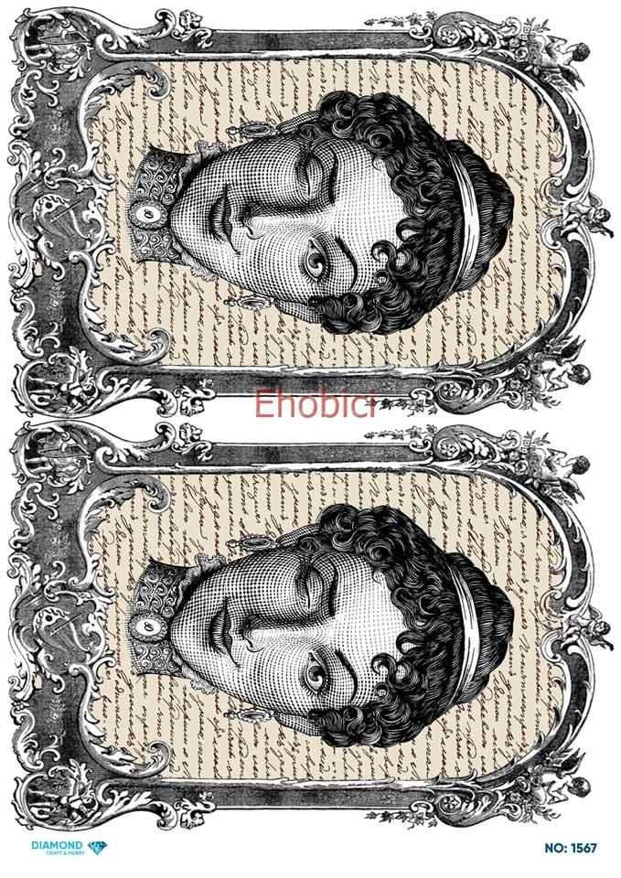 Diamond Pirinç Dekopaj Kağıdı - 1567