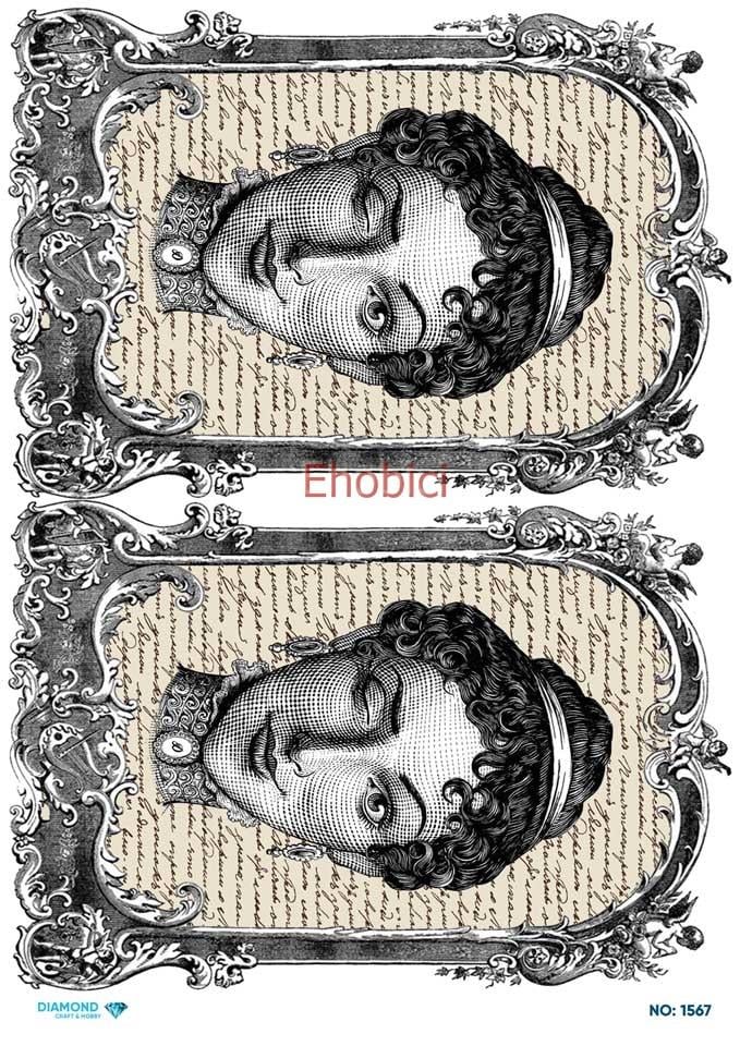 Diamond Pirinç Dekopaj Kağıdı - 1567