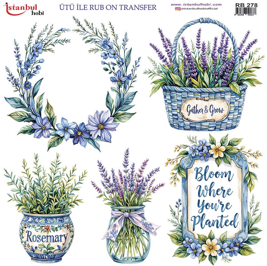 Ütü ile Rub On Transfer Kağıdı 30x30cm RB-278