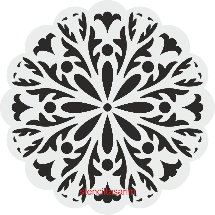 Yuvarlak Desenler Stencil Şablon (25x25) YU-066