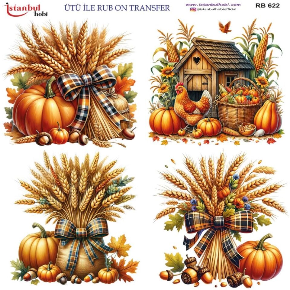 Ütü ile Rub On Transfer Kağıdı 30x30cm RB-622