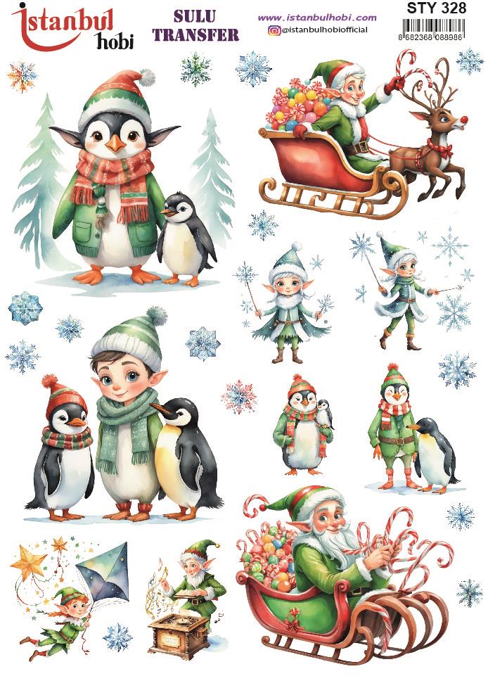 Yılbaşı Sulu Transfer 25x35cm STY328
