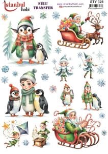 Yılbaşı Sulu Transfer 25x35cm STY328