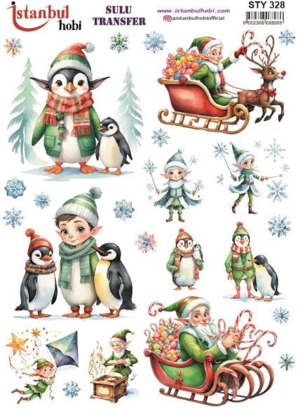 Yılbaşı Sulu Transfer 25x35cm STY328