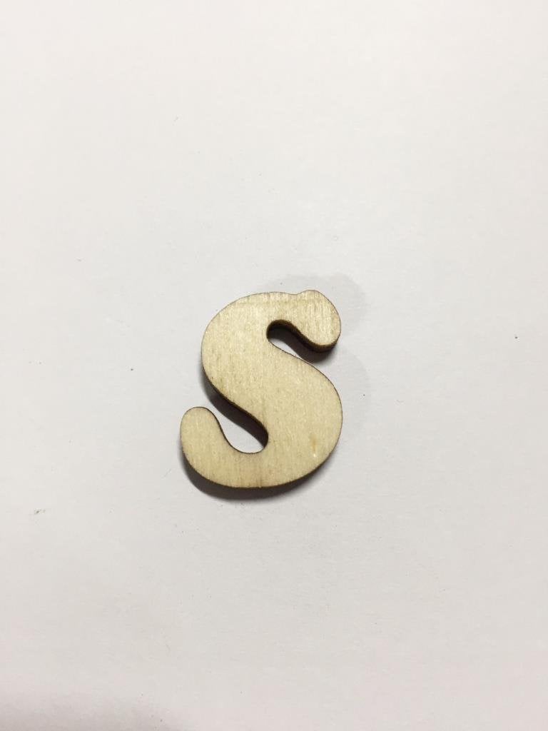 2,5cm Ahşap Harf ve Rakamlar - S