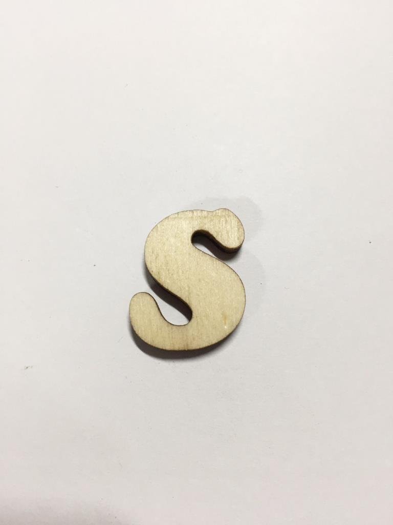 2,5cm Ahşap Harf ve Rakamlar - S