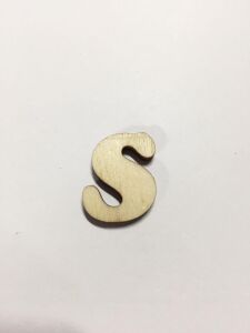 2,5cm Ahşap Harf ve Rakamlar - S