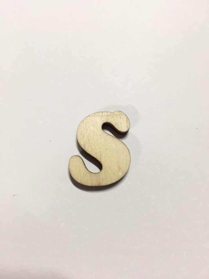 2,5cm Ahşap Harf ve Rakamlar - S