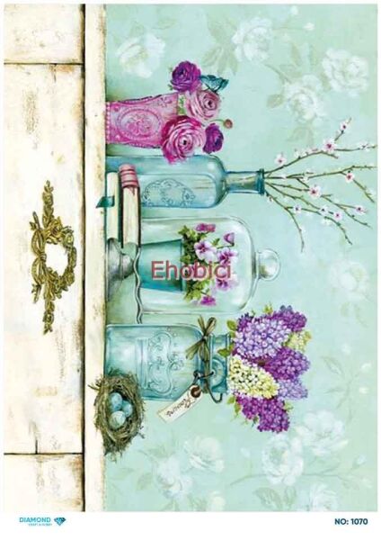 Diamond Pirinç Dekopaj Kağıdı - 1070